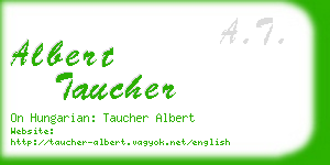 albert taucher business card